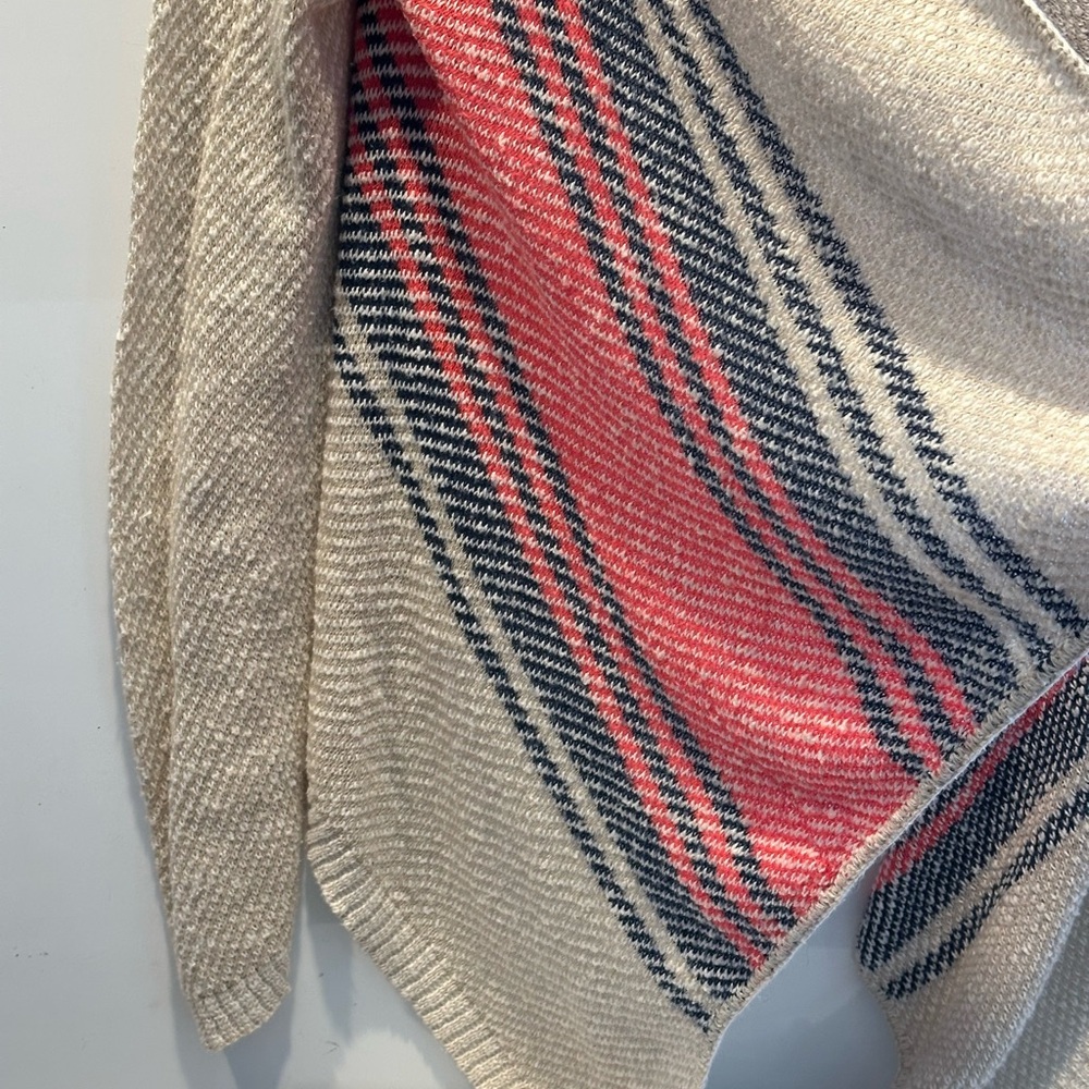 Sweet N Sinful Cardigan/Wrap Open long Sleeve Beige orange Navy Size medium hobo